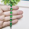 Серебряный браслет с инкрустацией из халцедона и бриллиантов, с циферблатом в виде яйца, из нефрита
