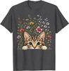 Cute Cat Flower Tshirt Y2k Funny Cat Lover Gifts Floral Kitten Aesthetic Clothes Humor Personality Kitty Womens Fashion Shirts