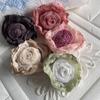 Retro 3D Mesh Flower 9CM Headband Flower New Rose Fabric Artificial Flower