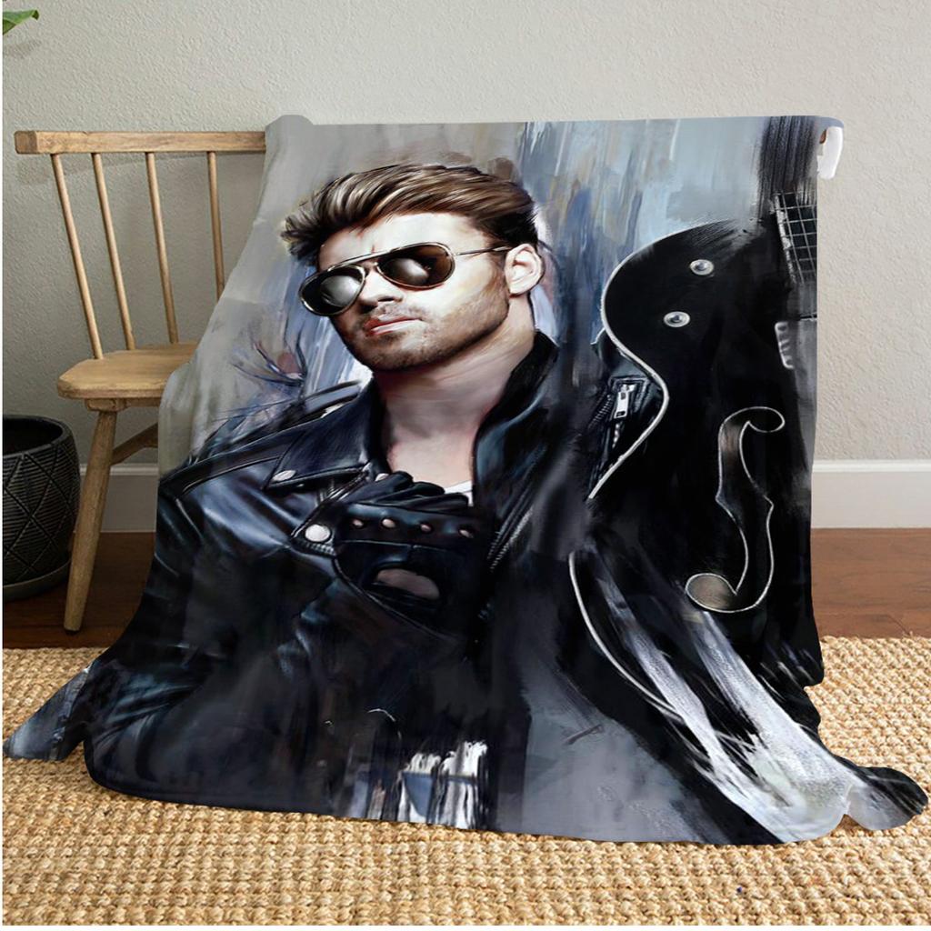 George michael Soft Comfortable All Seasons blanket Sofa Office Naps blanket Outdoor Travel throw Perfect Gift