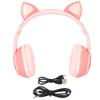 Cat Ear Gaming Headset Bluetooth Support Small Memory Card LINEIN Mode Gaming Headphone with LED Mic