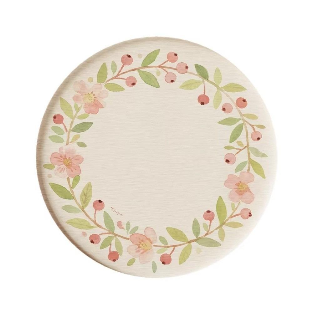 Round Heat Insulation Pad Flower Table Mats Non-Slip Cup Mat Kitchen