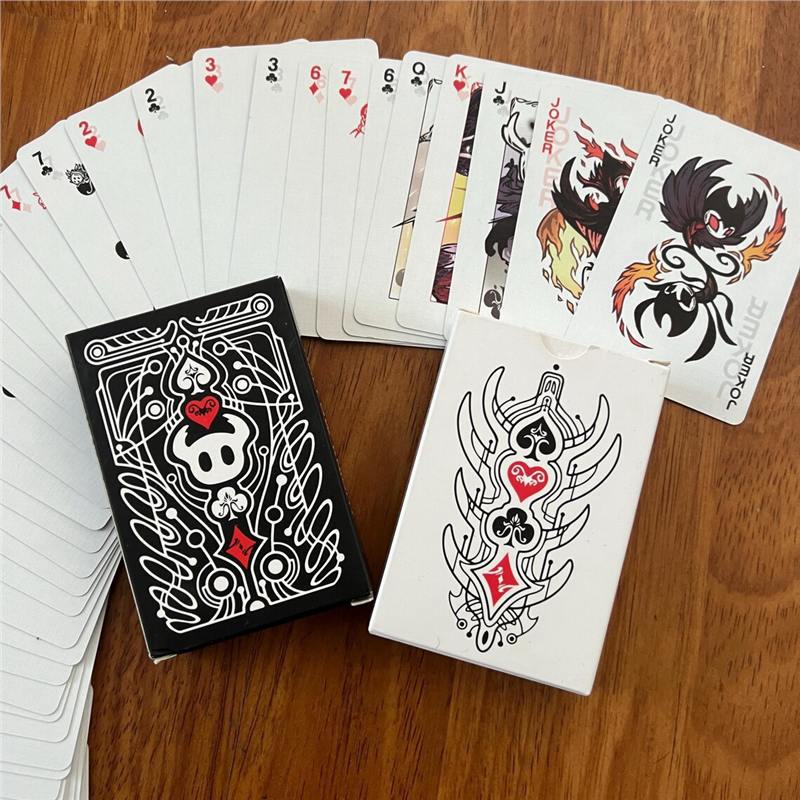 Non-Toxic Hollow Knight Standard Poker Card Set Black And White Playing Card Game Card Group Portable Creative Board Game Gift Collection