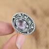 925 Sterling Silver Natural African Amethyst Mother Anniversary Promise New Ring