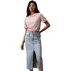Calvin Klein Минималистская вышитая хлопковая свободная футболка с коротким рукавом женская топы Shell-Pink J223466-TF6