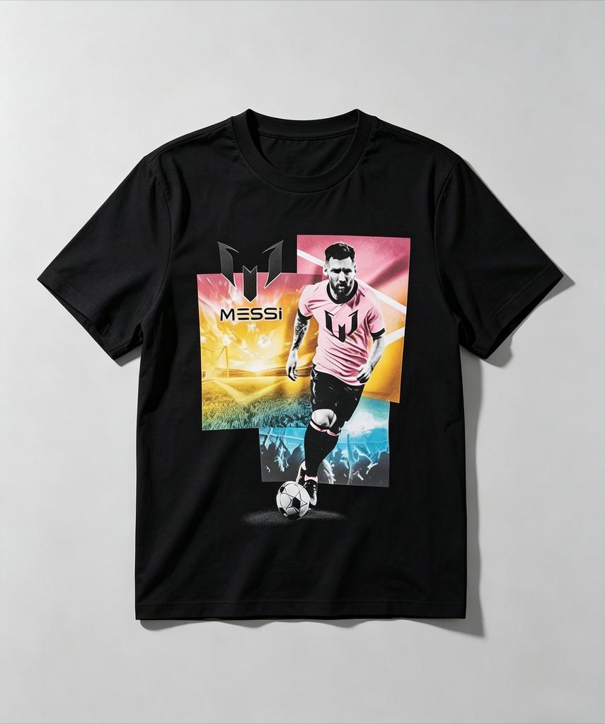 Messi Inter Miami Mvp Retro Graphic Tee Premium Cotton Unisex Top Unique Star Portrait Print Multiple Colors Available