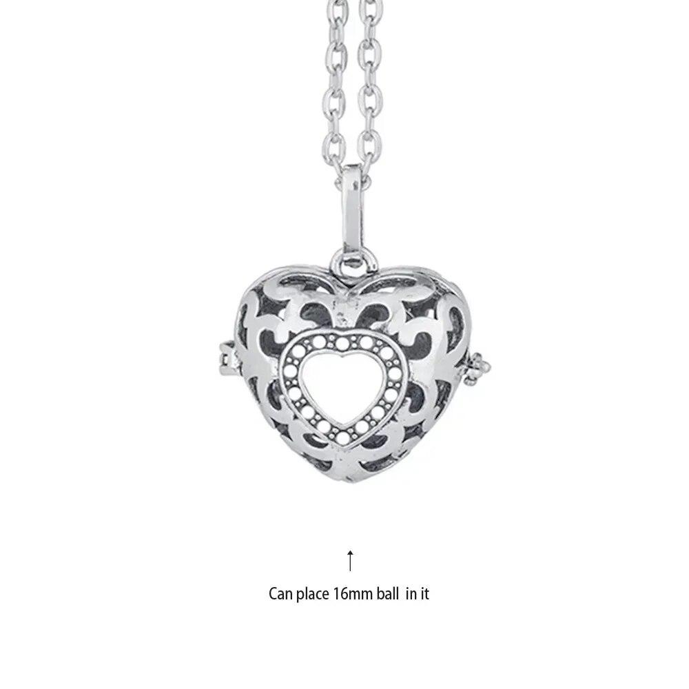 Музыкальный колокольчик Мексиканский шар ангела, медальон, ожерелье, антикварное винтажное ожерелье для беременных, диффузор эфирного масла, ожерелье для ароматерапии