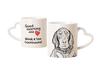 Black and Tan Coonhound I - cup with a dog, adorable cup with a heart-shaped handle, universal gift from the Art-Dog brand