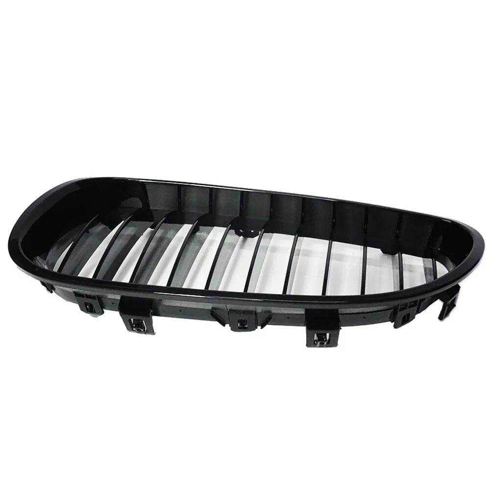 2PCS Front Kidney Racing Grille for BMW E60 E61 M5 Series 2003-2010 Single Line Modification Sport Grilles Hood Grill Car Stying