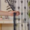 Solid Color Door Curtain Room Divider Tassel Curtain Retro Love Heart String Curtain Home Decor