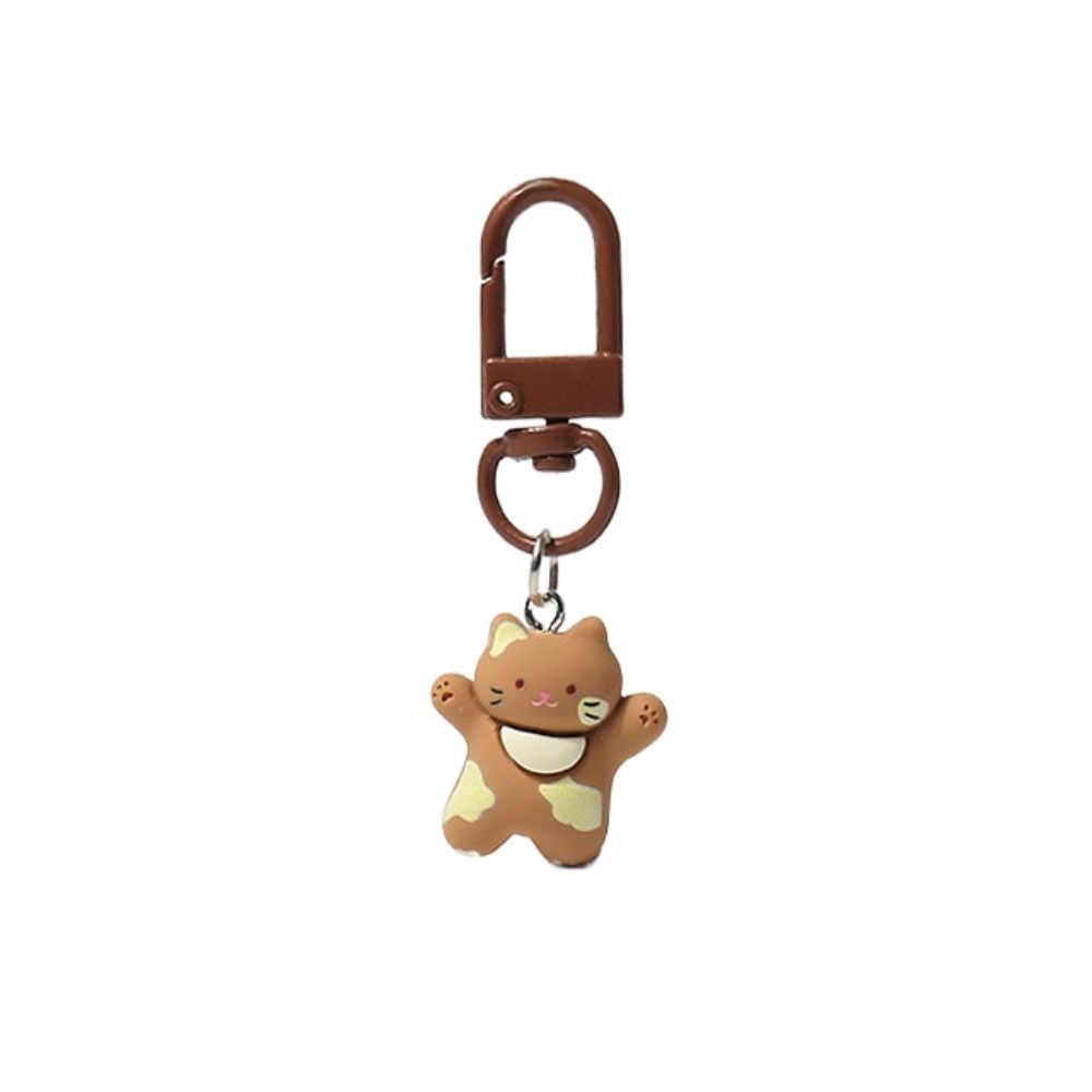 Resin Cartoon Cat Keychain Funny Cute Keychain Pendant Kawaii Mini Kitten Keyring Couple