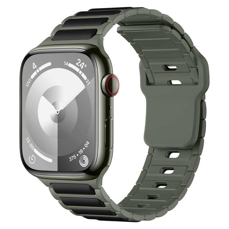 Sport Silicone Band for Apple Watch Straps 45mm 44mm 40mm 42mm 46mm 41mm 49mm 38mm Bracelet for iWatch Series 10 SE 9 8 7 6 5 4 3 Ultra 2 Ultra