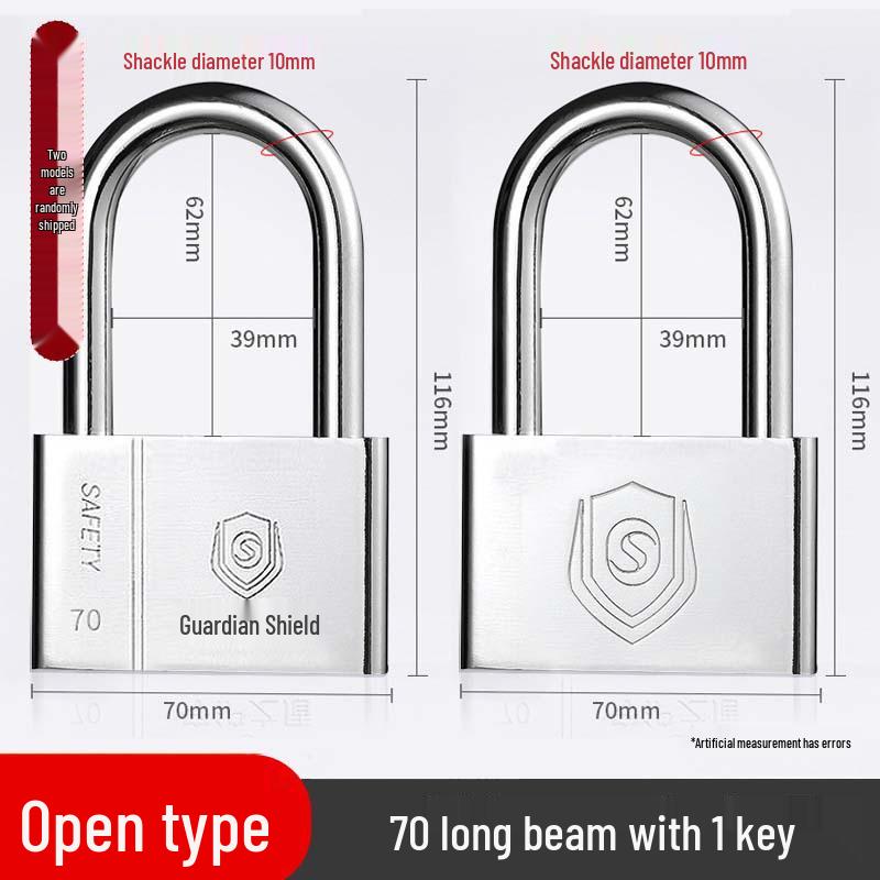 Waterproof & Rustproof Universal Padlock for Home & Dorm, Stainless Steel Look, One Key to Multiple Locks