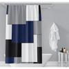 Spliced Digital Printed Fabric Shower Curtains, Thickened Waterproof Bathroom Curtains and Bathroom Partition Curtains