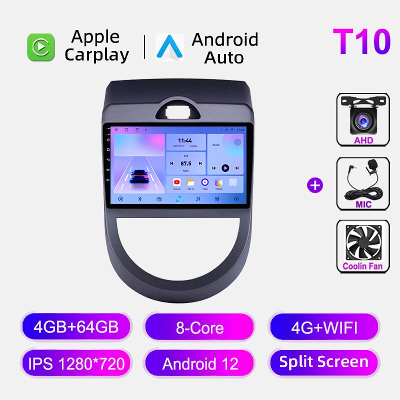4G WIFI Android автомобильное радио для KIA Soul 2008-2011 мультимедийный видеоплеер навигация GPS Carplay авто головное устройство стерео 8+128 ГБ