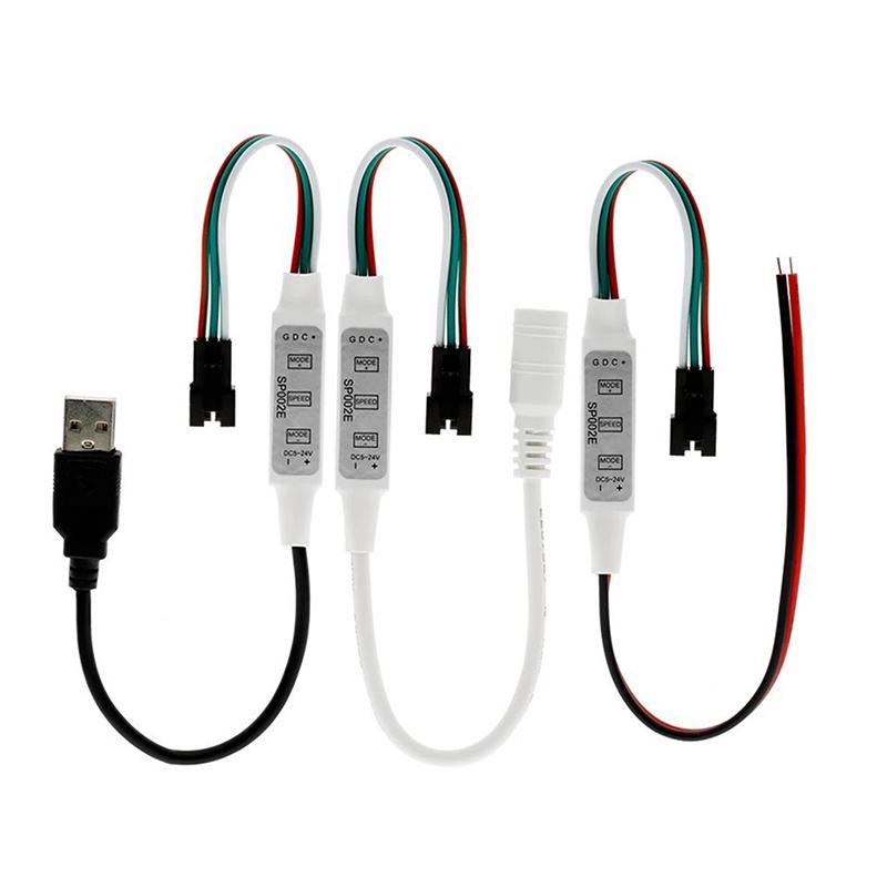 Высококачественный мини-контроллер SP002E для светодиодной ленты Pixel, USB, 3-4 клавиши, светодиодная лента, музыка, Bluetooth, DC5V-24V