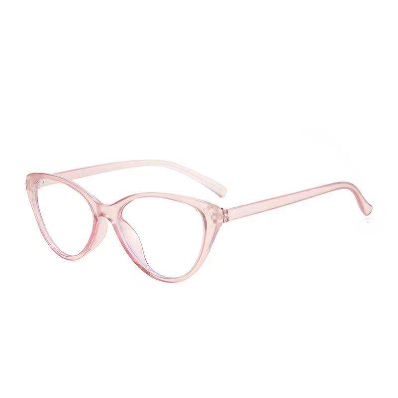 Goggles frame cat eye flat glasses trendy TR ultra-light retro anti-blue glasses UV