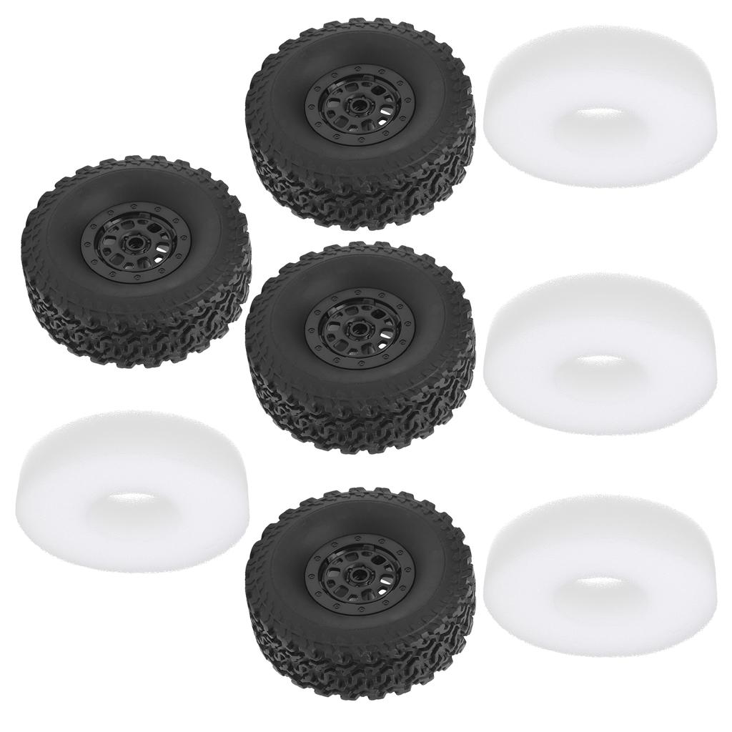 Набор пластиковых резиновых шин с колесными дисками и губками, аксессуар для радиоуправляемой машины, подходит для WPL C14 C14K C24