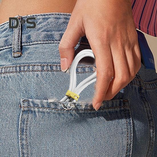 38Pcs/Set Silicone Cable Tie Writable Label Tag Earphone Phone Power Cord Bundling Strap Reusable Elastic Wire Management Organizer Wrap