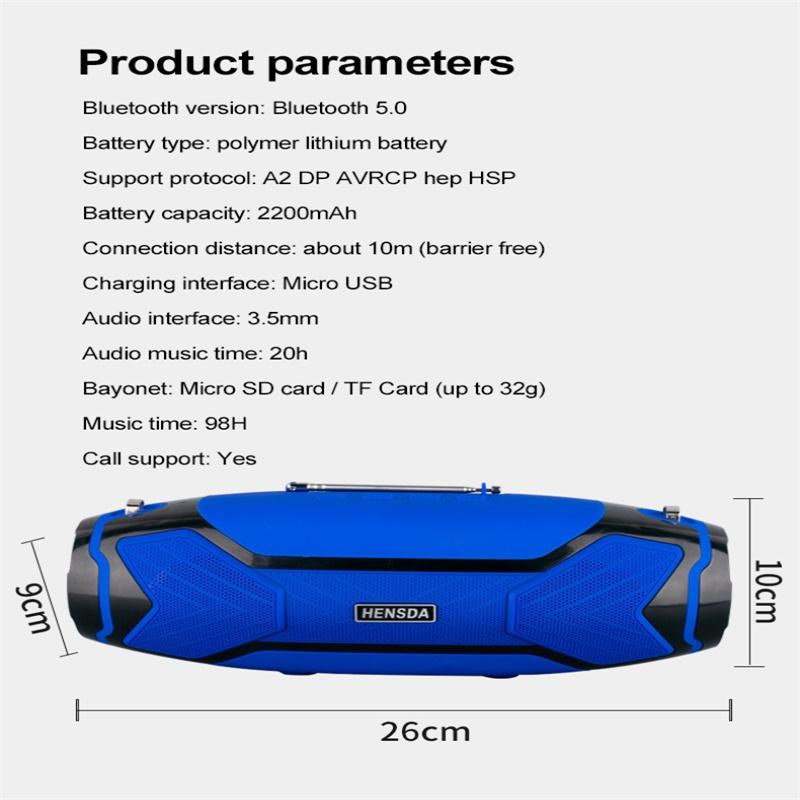 Усовершенствованный компьютерный бум-бокс для ПК, музыкальный центр, радио, высокая мощность, 40 Вт, беспроводные Bluetooth-колонки, портативная уличная колонка, стерео сабвуфер