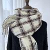 Autumn and Winter Plaid Scarf Women's New Imitation Cashmere Warm Scarf Men's Fashion Shawl Fashion Accessory for Casual Outings & Cold Weather