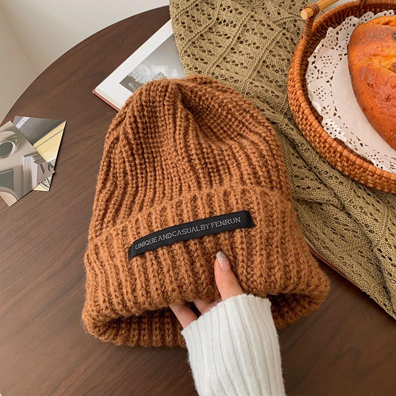 Elegant Cozy Winter Knit Hat For Women Warm Loose-fit Beanie In Trendy Colors