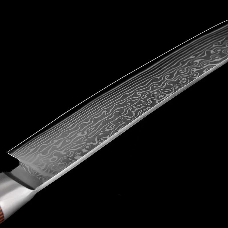 Кухонный нож шеф-повара из дамасской стали, нож для обвалки, разделочный нож, нож для мяса, рыбы, суши, профессиональный кухонный нож