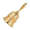 Polished Finish Hand Dinner Bell Lotus Brass Call Bell Handbells Metal Hand Bell  For Training Pets
