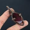 Red Flash Labradorite Gemstone Handmade Pure Copper Wire Wrap Jewelry Pendant For Women