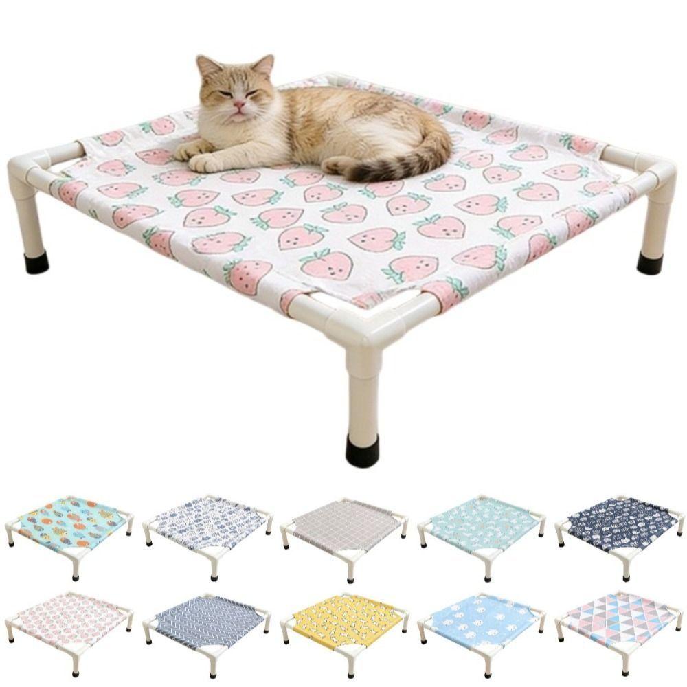 Comfortable Cat Elevated Bed Cartoon Pet Cool Nest Cat Lounger Cat Sleeping Bed Indoor Outdoor Use