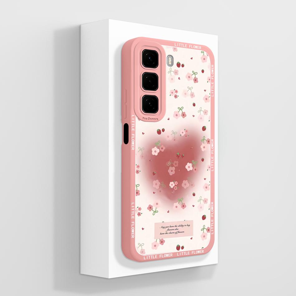Чехол для Infinix Hot 50 Pro Plus 50i Милый Мультяшный Мягкий Жидкий Силикон Защита Камеры Чехол для Infinix Hot 50Pro+ 50 i