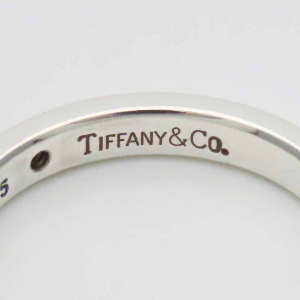 Used TIFFANY&Co. Ring Stacking band EU#49 Silver925/diamond 2.5g Silver 1PD