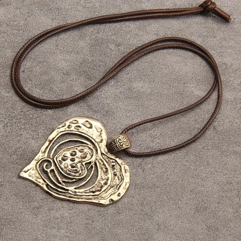 Личность Преувеличенное Большое Сердце Неправильной Формы Полый Кулон Любви Длинное Ожерелье Мужское Женское Универсальное Парное Ожерелье Подарок