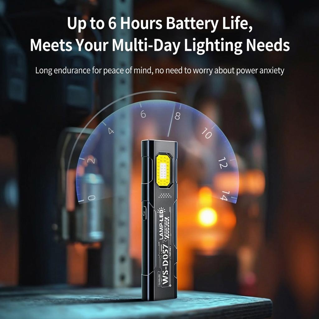 LED Flashlight Rechargeable Brightness Long Range Portable Magnetic Suction Design Fix the Light Source for Outdoor Tool