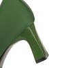 Women's Fashion High Heels Thick Heels, Shallow Mouth Square Head Bright Lacquer Leather Commuter Shoes