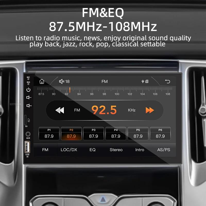 Car Radio 1 Din Carplay Android Auto Multimedia Player HD 7‘’ Touch Screen FM AUX Input Bluetooth MirrorLink Universal Autoradio