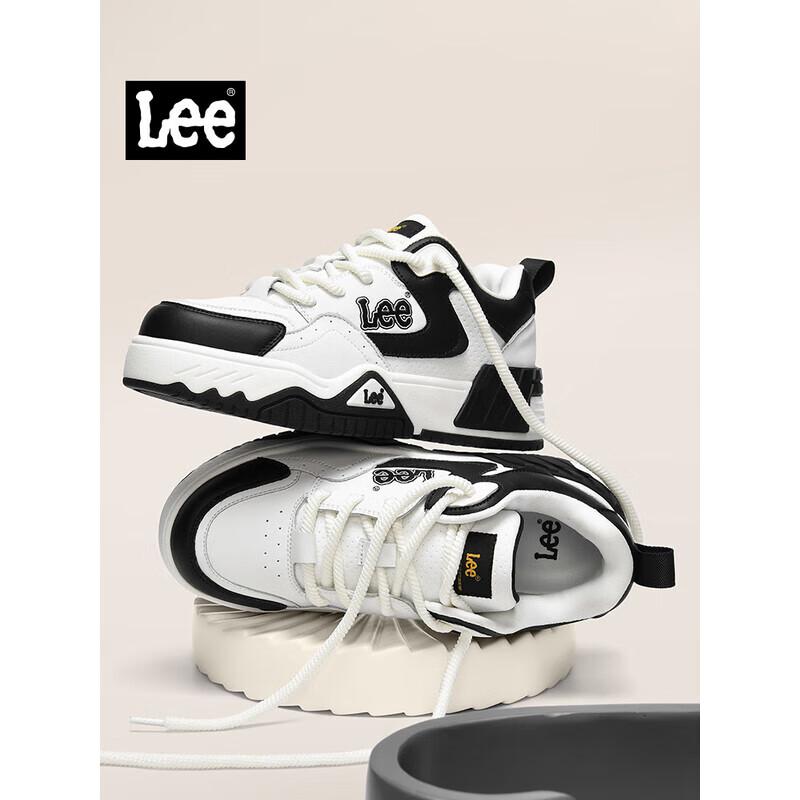 Lee Men's Autumn New Casual Sneakers Thick Sole Height Increasing Bread Shoes Sports Shoes Black Size 39