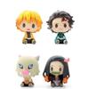 Set of 4 Pieces Demon Slayer Nezuko Zenitsu Inosuke Tanjirou 4.5 Cm Action Figures