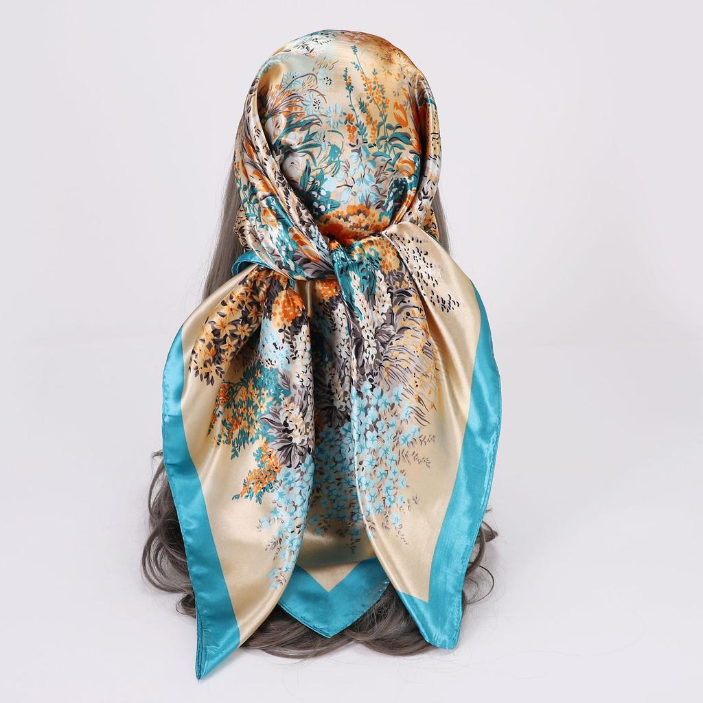 High-quality Luxurious Silk Scarves Headband Scarfs Neck Scarf For Women Chain Silk Scarf Women's Decorative Shawl