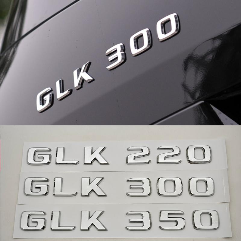 3D ABS Car Sticker Logo GLK220 GLK300 GLK350 Rear Trunk Letters Badge Emblem For Mercedes Benz GLK Series GLK220 GLK300 GLK350