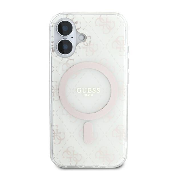 Guess Guhmp16Sh4Dteh Iphone 16 6.1 Biały/White Hardcase Iml 4G Background Magsafe