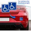 2PCS Car Handicap Parking Sign, Reflective Magnetic Vehicle Square Wheelchair Symbol Labels, Waterproof Automotive Disabled Parking Sticker,