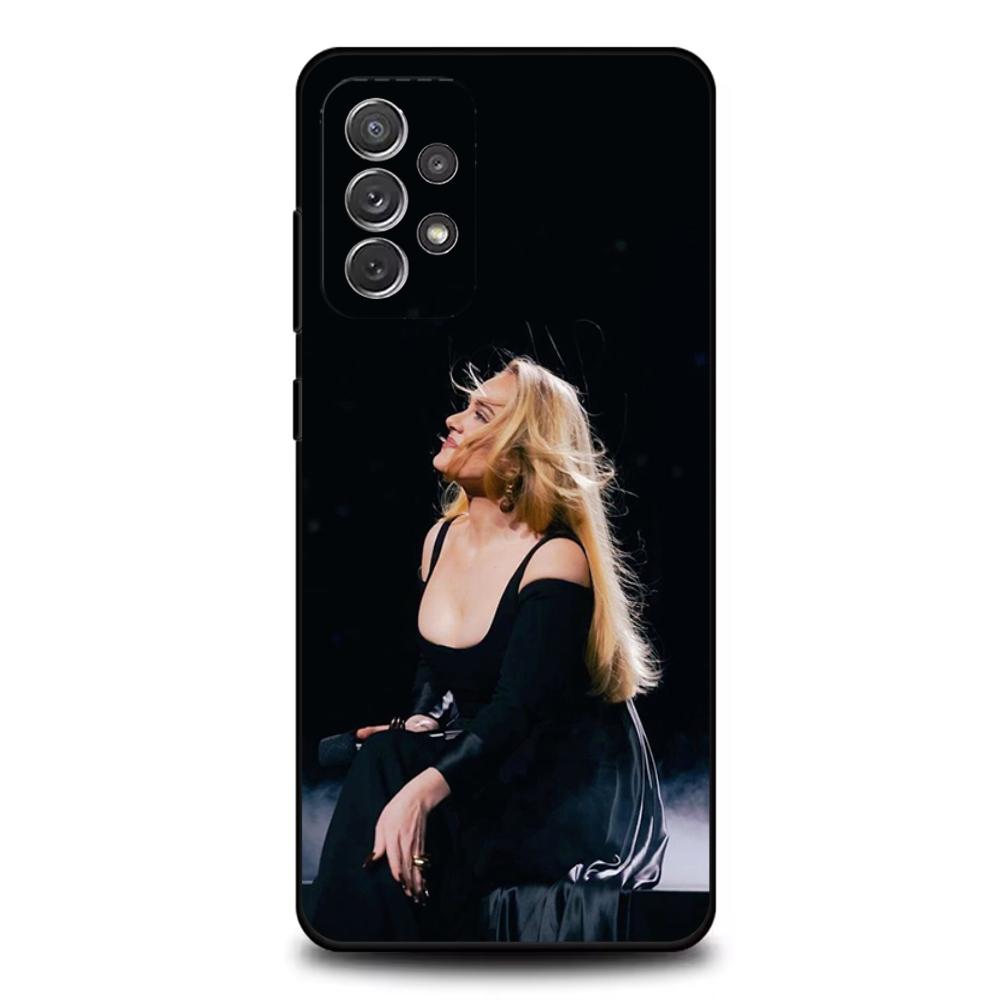 Чехол для телефона singer A-Adele для Samsung S25, S24, S21, S22, S23, S30, Ultra, S20, Plus, Fe, Lite, Note, 10, 9, 5G Черный чехол