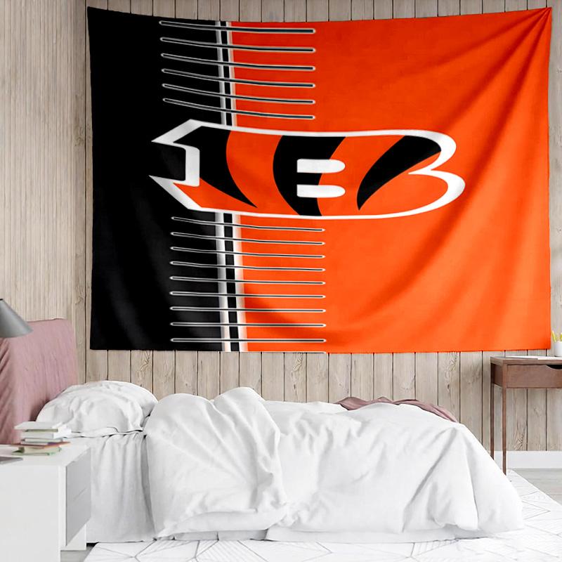 1PC Cincinnati-Bengals Helmet Quick-Dry Tapestry, Unique Design Tapestry, Suitable for Bedroom,Livingroom, Playroom,Heartwarming Holiday Gifts