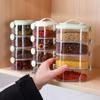 Sealed Spice Organizer Plastic Condiments Jar Convenient Seasoning Box Kitchen
