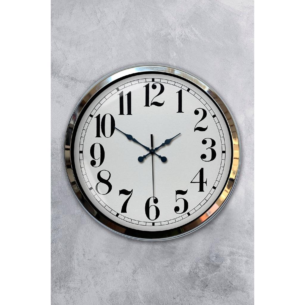 Металлические настенные часы с большими цифрами 40 см