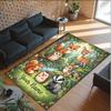 Animals Theme Crystal Velvet Floor Rug Personalized Custom Name Text Warm Carpet Home Decoration