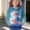 Children Boys Girls Hoodie Tops Cat Print Spring Autumn Print Sweatshirt Toddler Leisure Outdoor Clothes Coat Clothing