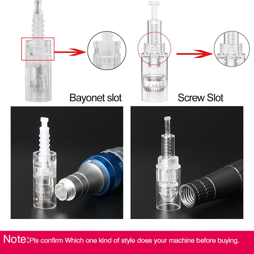10Pcs Bayonet Port Replaceable Needle Cartridges Kit Derma Pen Electric Microneedle Replace Disposable Needles For Dr.pen A1