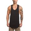 6689 Blank Mesh Slim Fitness Vest Men's European and American Arc Hem Sports GYM Bottoming Breathable Quick-drying Shoulder 6689